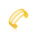 14k Yellow Gold Three Bar Toe Ring by Avera Group