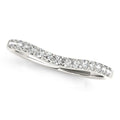 14k White Gold Round Pave Setting Curvy Diamond Wedding Band (1/4 cttw) by Bids.com