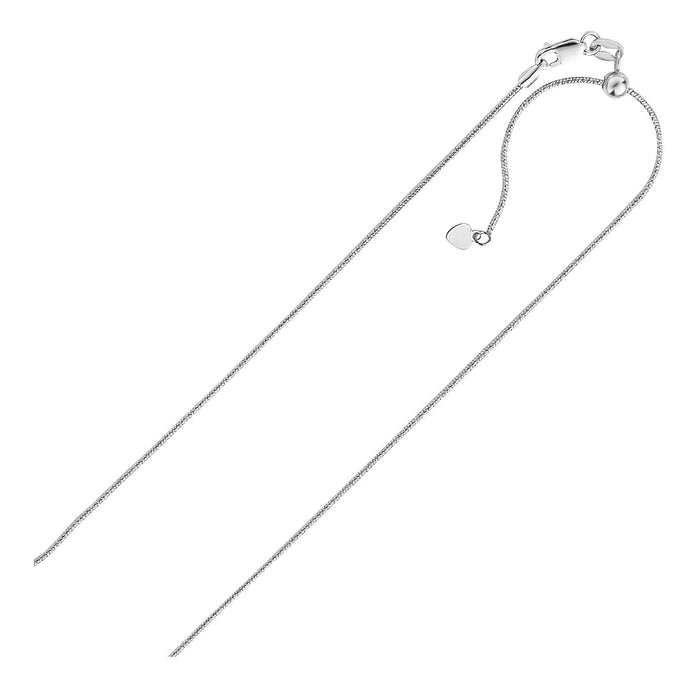 Sterling Silver 0.8mm Adjustable Snake Chain by Avera Group