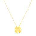 14K Yellow Gold Four Leaf Clover Necklace by Avera Group