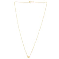 14k Yellow Gold Pearl Evil Eye Necklace by Avera Group