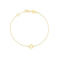 14k Yellow Gold Star of David Bracelet by Avera Group