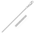 14k White Gold Foxtail Chain (1.00 mm) by Avera Group