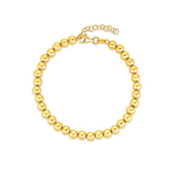 14k Yellow Gold Bead Chain Necklace(5mm) by Avera Group
