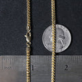14k Yellow Solid Gold Diamond Cut Round Franco Chain (2.70 mm) by Avera Group