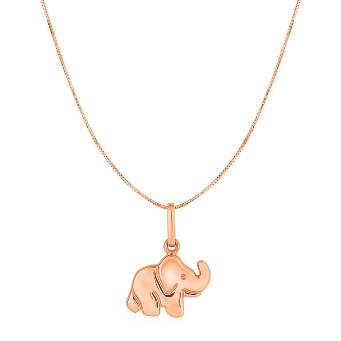 Elephant Pendant in 10k Rose Gold by Avera Group