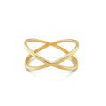 14k Yellow Gold Polished X Profile Ring by Avera Group