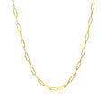 14K Yellow Gold Delicate Paperclip Chain (2.10 mm) by Avera Group