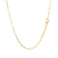 14K Yellow Gold Delicate Paperclip Chain (2.10 mm) by Avera Group