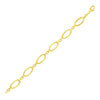 14k Yellow Gold Bracelet with Polished Oval Links