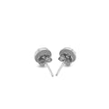 14k White Gold Textured Flat Style Stud Earrings(6mm) by Avera Group