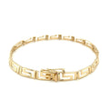 14k Yellow Gold Fancy Greek Key Motif Bracelet by Avera Group