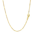 Diamond Cut Bar Links Pendant Chain in Yellow Gold (1.30 mm) by Avera Group