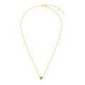 14k Yellow Gold 17 inch Necklace with Round Peridot by Avera Group