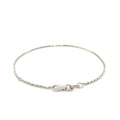 2.0mm 14k White Gold Diamond Cut Rope Anklet by Avera Group
