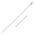 14k White Gold Round Cable Link Chain (1.50 mm) by Avera Group