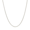 14k White Gold Round Cable Link Chain (1.50 mm) by Avera Group