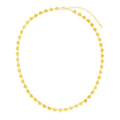 14k Yellow Gold Mirrored Heart Chain Necklace by Avera Group