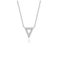 Diamond Inverted Triangle Pendant in 14k White Gold by Bids.com