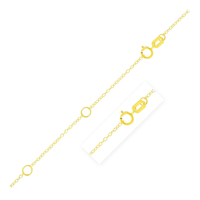 Double Extendable Piatto Chain in 14k Yellow Gold (1.30 mm) by Avera Group