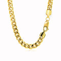 14k Yellow Gold Miami Cuban Semi Solid Chain (5.50 mm) by Avera Group