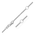 Double Extendable Cable Chain in 14k White Gold (1.80 mm) by Avera Group