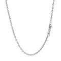 Double Extendable Cable Chain in 14k White Gold (1.80 mm) by Avera Group