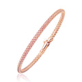 14k Rose Gold Fancy Weave Motif Bangle by Avera Group