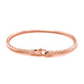 14k Rose Gold Fancy Weave Motif Bangle by Avera Group