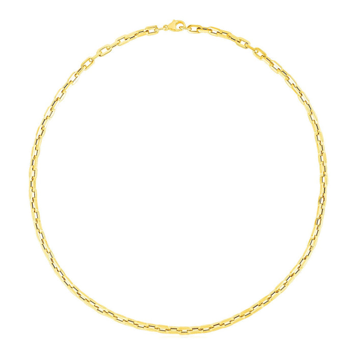 14k Yellow Gold Paperclip Chain Necklace by Avera Group