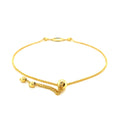 14k Yellow Gold Adjustable Evil Eye Bracelet (1.00 mm) by Avera Group