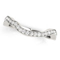14k White Gold Milgrained Curve Style Diamond Wedding Band (1/5 cttw) by Bids.com