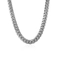 14k White Gold Classic Miami Cuban Solid Chain (5.00 mm) by Avera Group