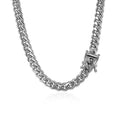 14k White Gold Classic Miami Cuban Solid Chain (5.00 mm) by Avera Group