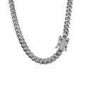 14k White Gold Classic Miami Cuban Solid Chain (5.00 mm) by Avera Group