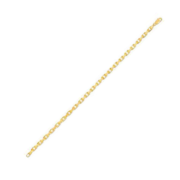 3.6mm 14k Yellow Gold French Cable Chain Bracelet by Avera Group