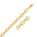 11.0mm 14k Yellow Gold Puffed Mariner Link Chain by Bids.com