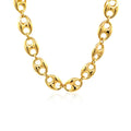 14k Yellow Gold Puffed Mariner Link Chain (11.00 mm) by Avera Group