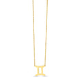 14K Yellow Gold Gemini Necklace by Avera Group
