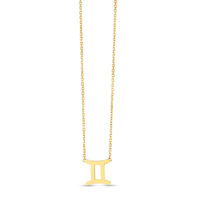 14K Yellow Gold Gemini Necklace by Avera Group