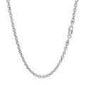 18k White Gold Diamond Cut Cable Link Chain (2.60 mm) by Avera Group