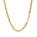 14k Yellow Gold Diamond Cut Round Franco Chain (3.20 mm) by Avera Group
