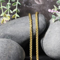 14k Yellow Gold Diamond Cut Round Franco Chain (3.20 mm) by Avera Group