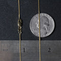 14k Yellow Gold Round Wheat Chain (0.60 mm) by Avera Group