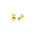 14k Yellow Gold Enameled Strawberry Childrens Earrings by Avera Group