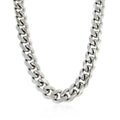 Sterling Silver Rhodium Plated Miami Cuban Chain (8.40 mm) by Avera Group