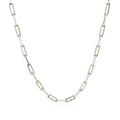18K White Gold Paperclip Chain (2.50 mm) by Avera Group