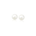 14k Yellow Gold Freshwater Cultured White Pearl Stud Earrings (4mm) by Avera Group