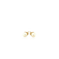 14k Yellow Gold Freshwater Cultured White Pearl Stud Earrings (4mm) by Avera Group