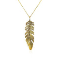 Feather Pendant in 10k Yellow Gold by Avera Group